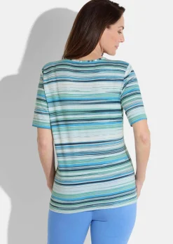 T-shirt en viscose avec motif à rayures