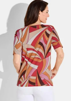 T-shirt en viscose avec motif sophistiqué