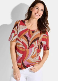 T-shirt en viscose avec motif sophistiqué