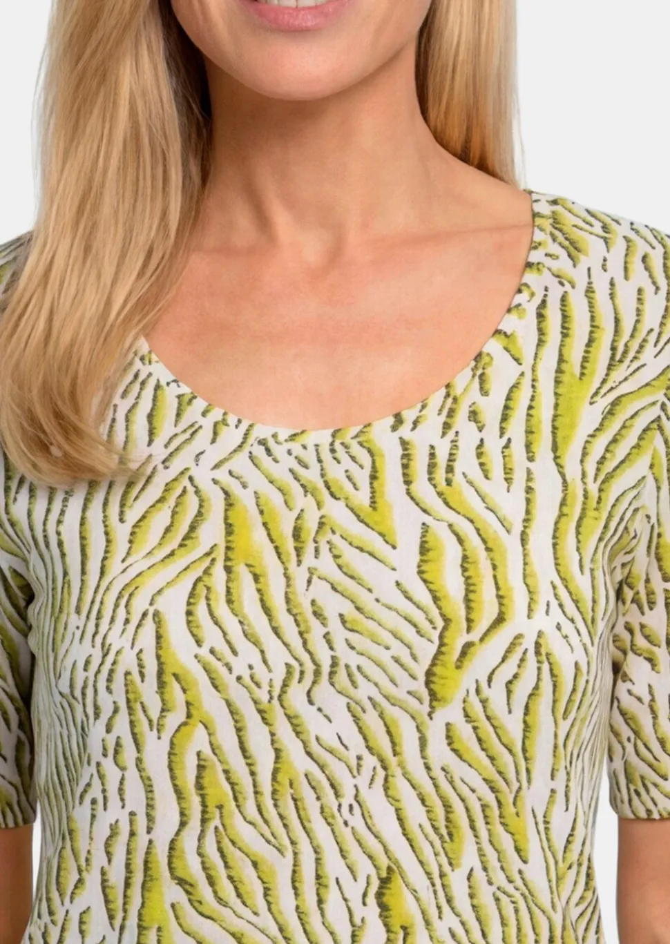 T-shirt en viscose avec motif zèbre