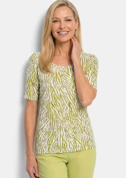 T-shirt en viscose avec motif zèbre