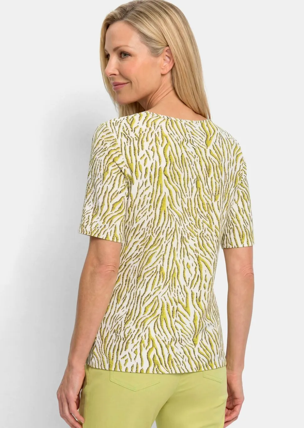 T-shirt en viscose avec motif zèbre