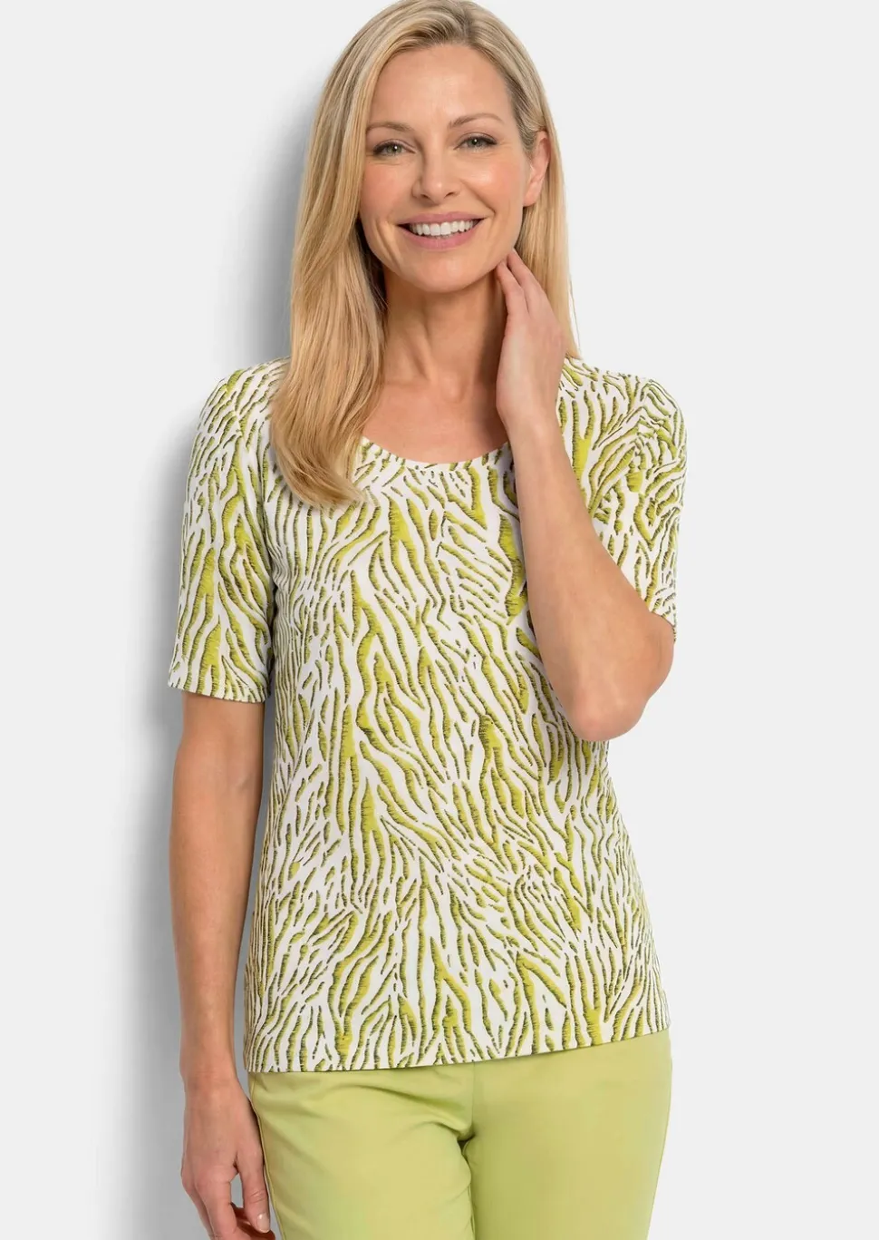 T-shirt en viscose avec motif zèbre