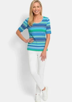 T-shirt en viscose avec rayures