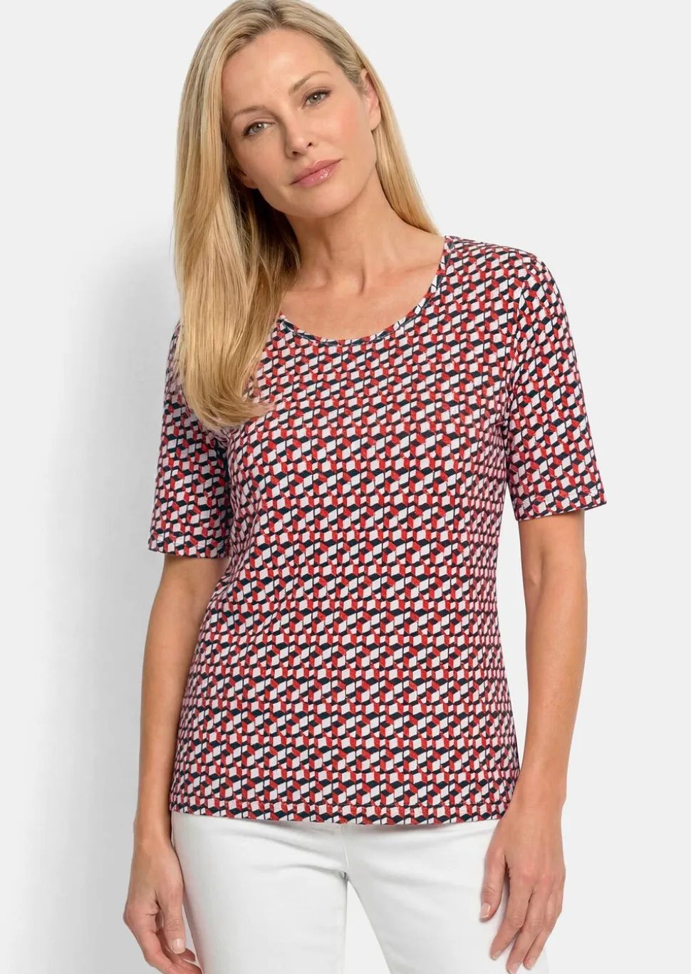 T-shirt en viscose avec un bel imprimé 3D