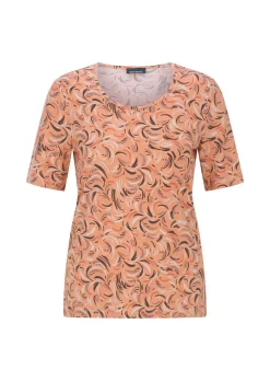 T-shirt en viscose avec un imprimé all-over frais