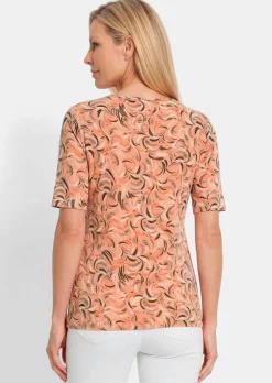 T-shirt en viscose avec un imprimé all-over frais