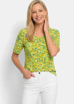 T-shirt en viscose avec un imprimé all-over frais