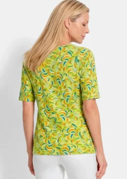T-shirt en viscose avec un imprimé all-over frais