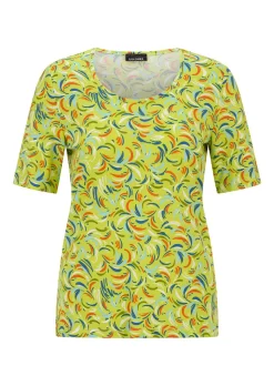 T-shirt en viscose avec un imprimé all-over frais