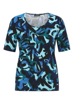 T-shirt en viscose avec un imprimé artistique