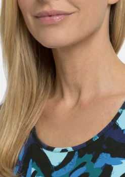 T-shirt en viscose avec un imprimé artistique