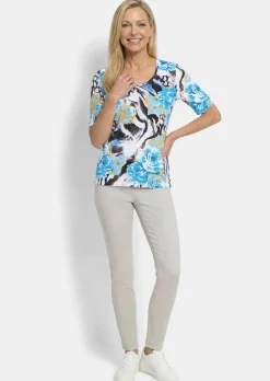 T-shirt en viscose avec un mélange de motifs attrayant