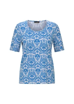 T-shirt en viscose avec un motif ornemental féminin