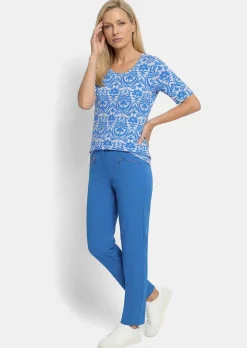 T-shirt en viscose avec un motif ornemental féminin