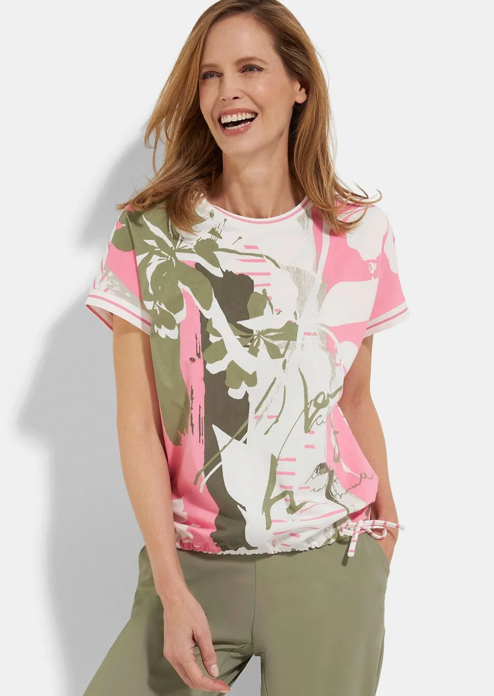 T-shirt estival avec lien de serrage à la base