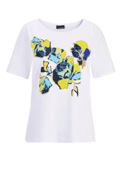 T-shirt imprimé avec broderie