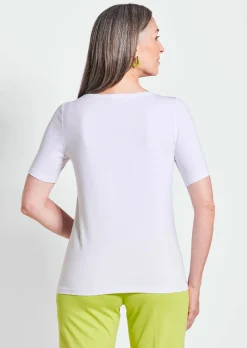T-shirt imprimé avec broderie