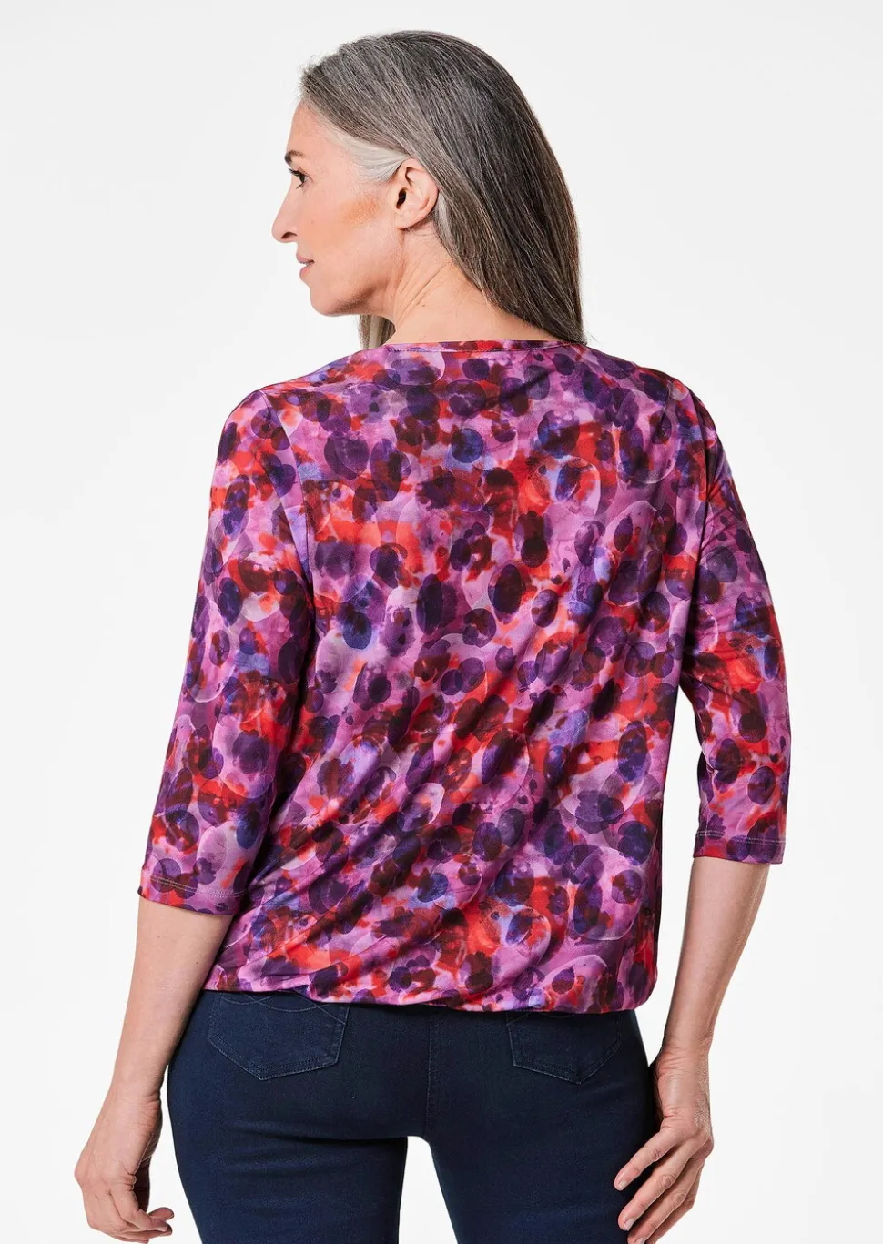 T-shirt imprimé avec col bénitier
