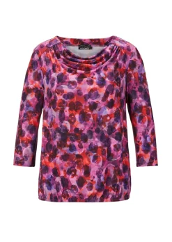 T-shirt imprimé avec col bénitier