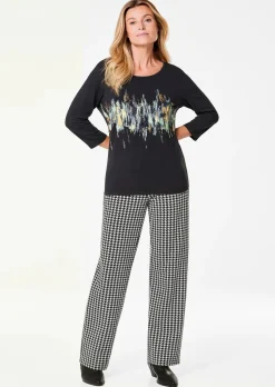 T-shirt imprimé avec effet scintillant