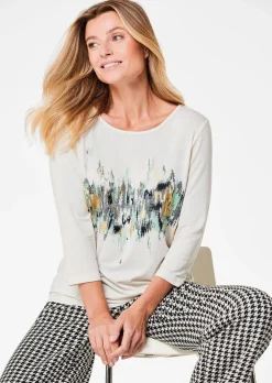 T-shirt imprimé avec effet scintillant