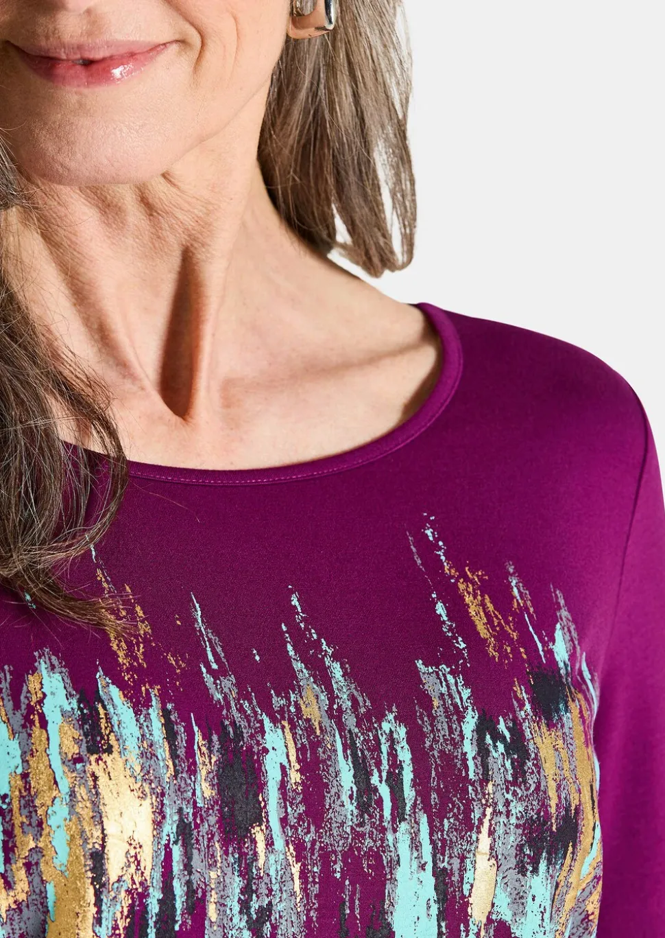T-shirt imprimé avec effet scintillant