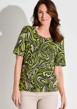 T-shirt imprimé en jersey de viscose
