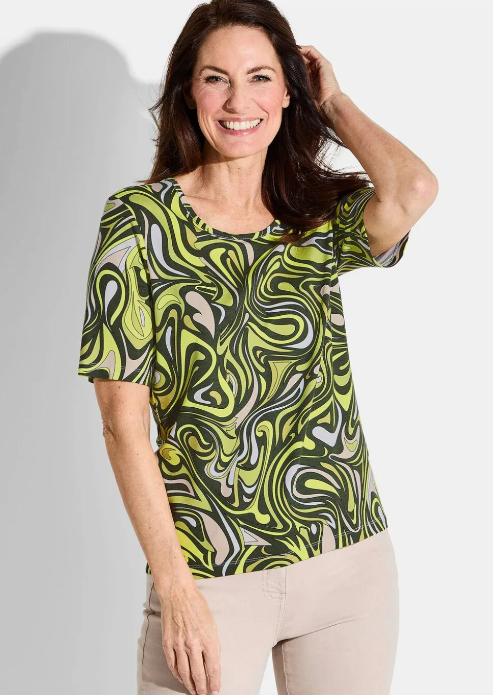 T-shirt imprimé en jersey de viscose