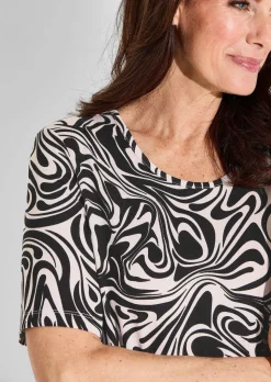 T-shirt imprimé en jersey de viscose