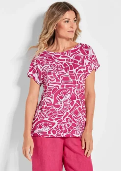 T-shirt imprimé en jersey de viscose