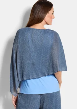 T-shirt élégant avec passepoil plissé