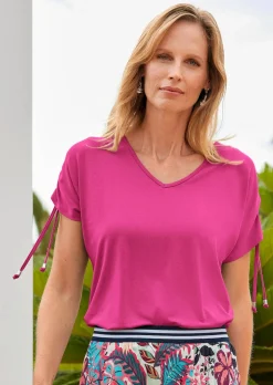 T-shirt à manches froncées