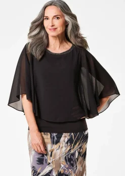 T-shirt à manches larges en mousseline