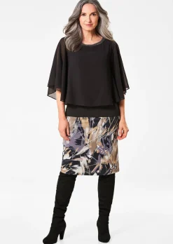 T-shirt à manches larges en mousseline