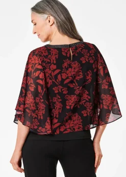 T-shirt à manches larges en mousseline