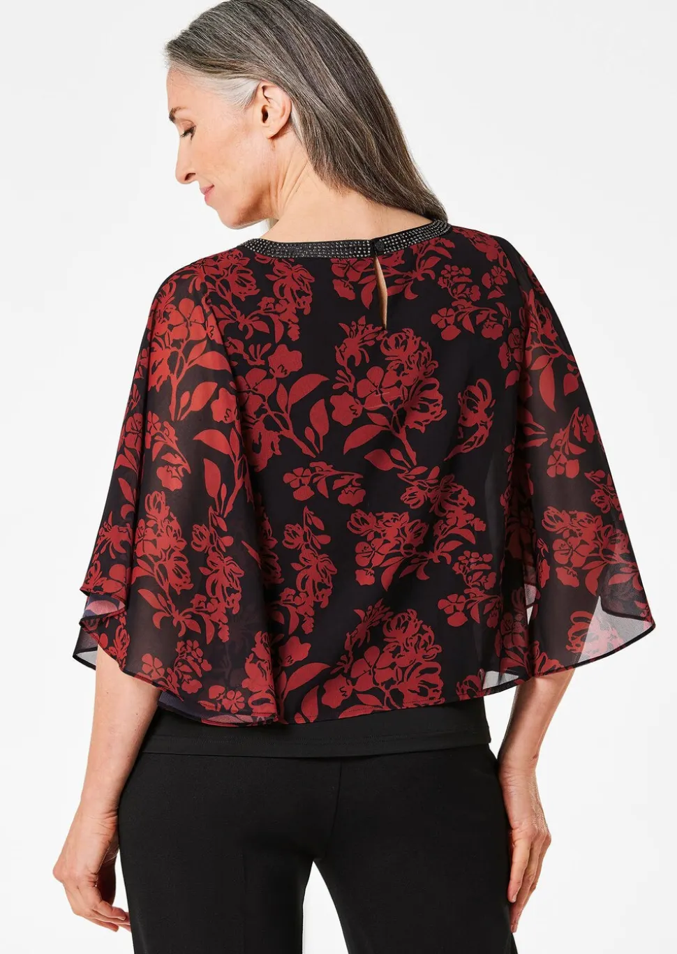 T-shirt à manches larges en mousseline