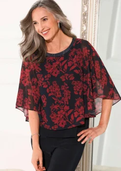 T-shirt à manches larges en mousseline