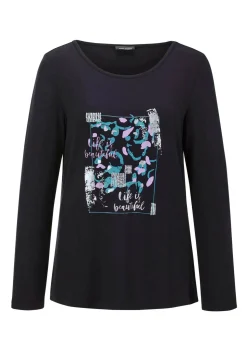 T-shirt à manches longues avec imprimé pailleté