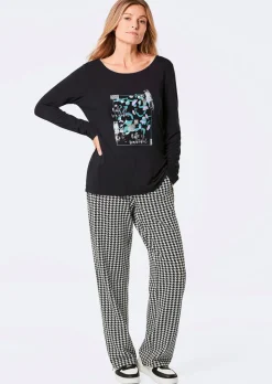 T-shirt à manches longues avec imprimé pailleté