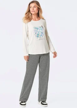 T-shirt à manches longues avec imprimé pailleté