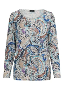 T-shirt à manches longues avec motif cachemire
