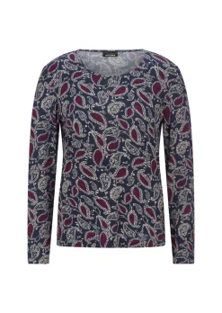 T-shirt à manches longues avec motif cachemire