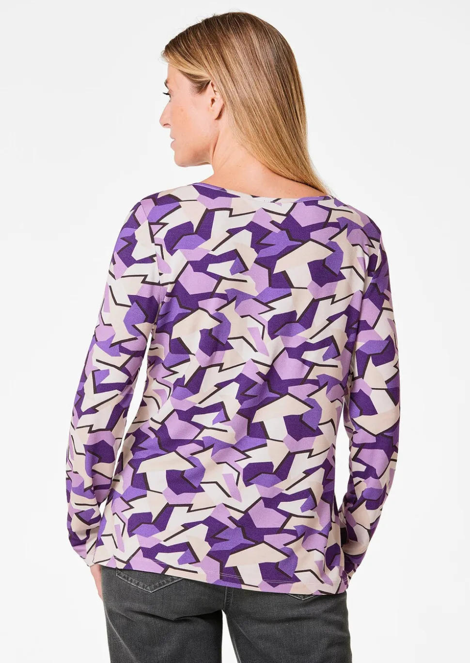 T-shirt à manches longues avec motif audacieux