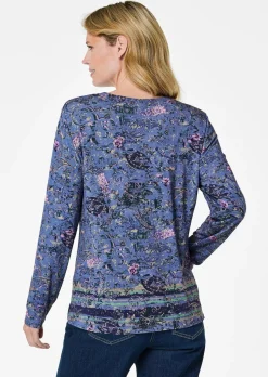 T-shirt à manches longues avec motif cachemire