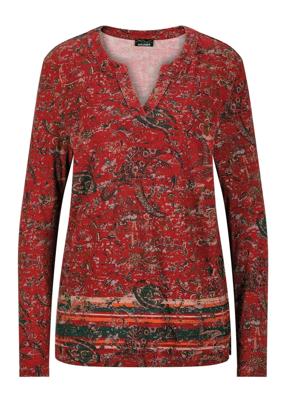 T-shirt à manches longues avec motif cachemire