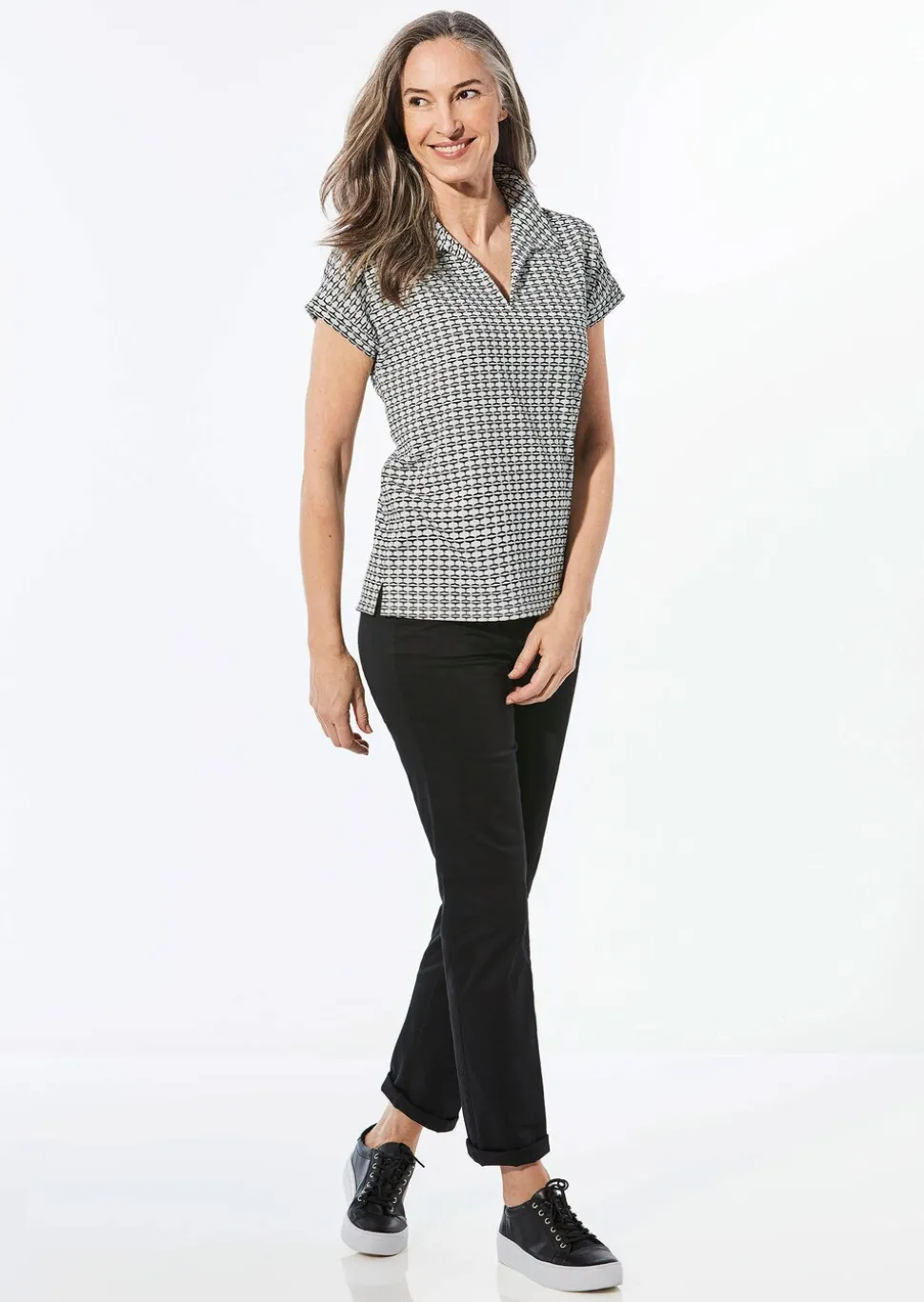 T-shirt à motif jacquard