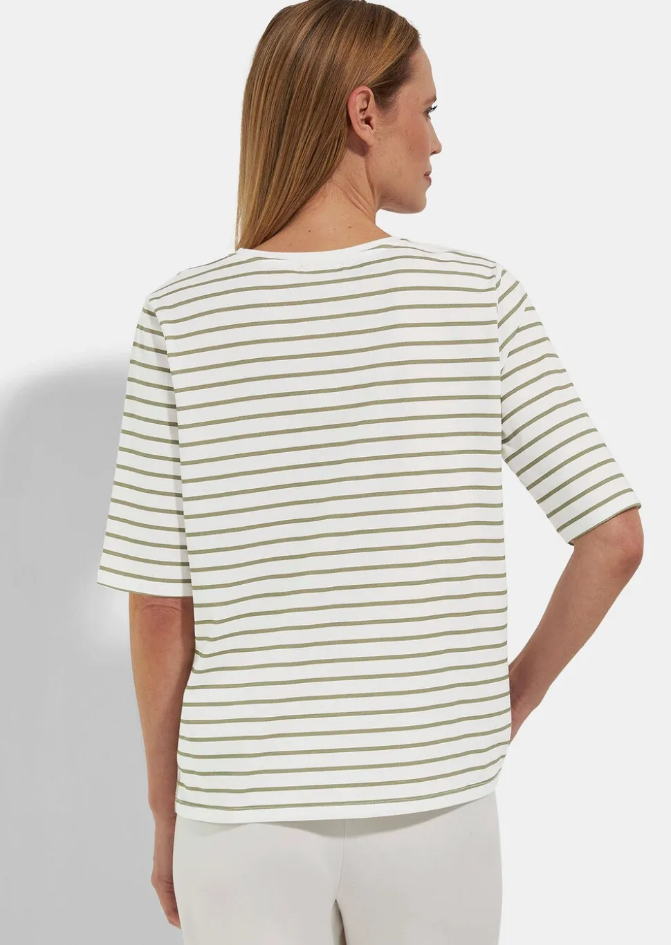 T-shirt rayé avec imprimé graphique sur le devant