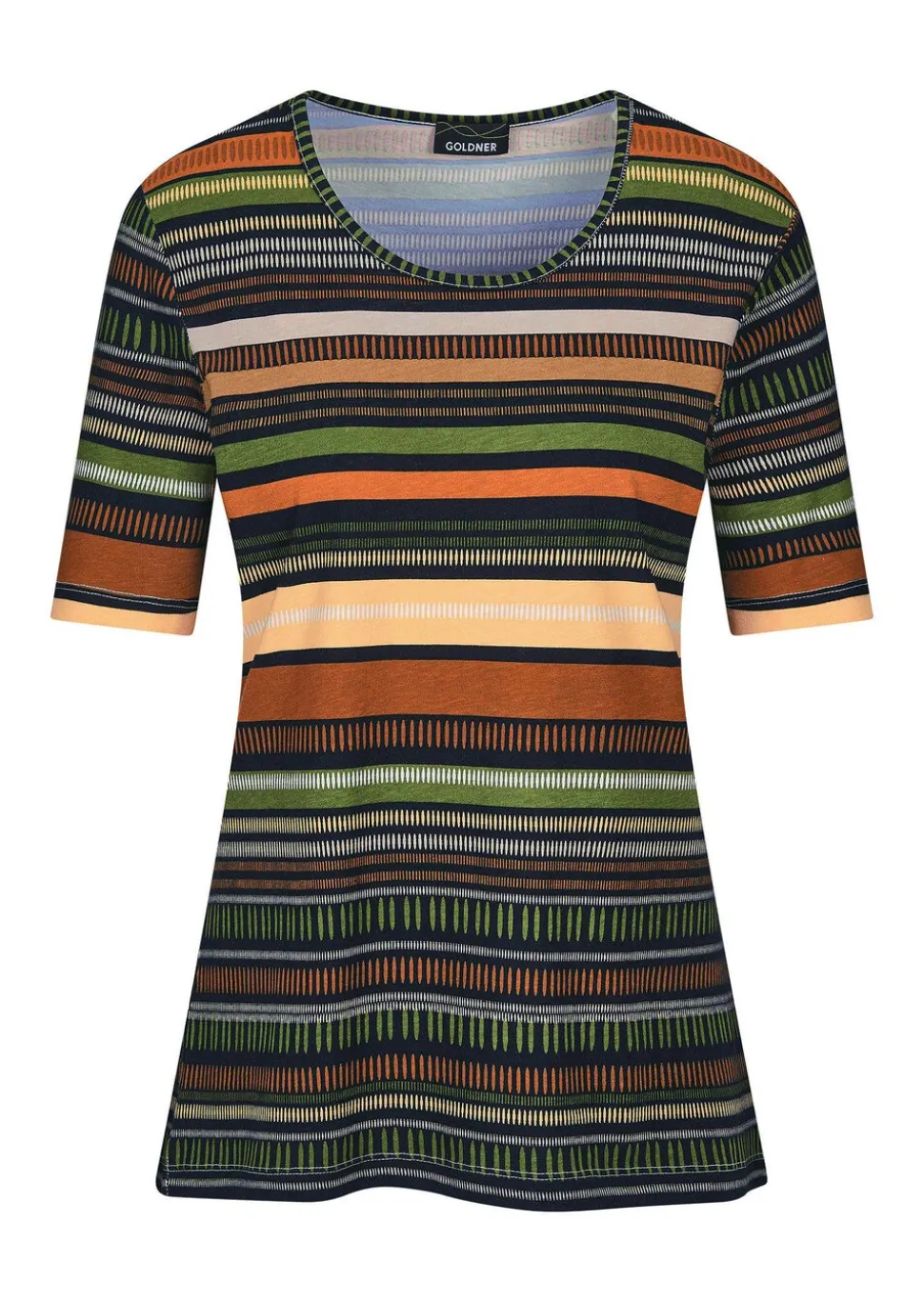 T-shirt rayé en coton et Modal