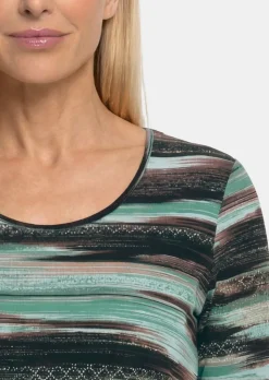 T-shirt à rayures artistiques